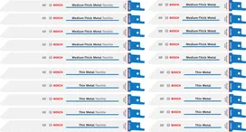 Jeu de 20 lames de scie alternative Bosch pour métaux, à emmanchement en S.