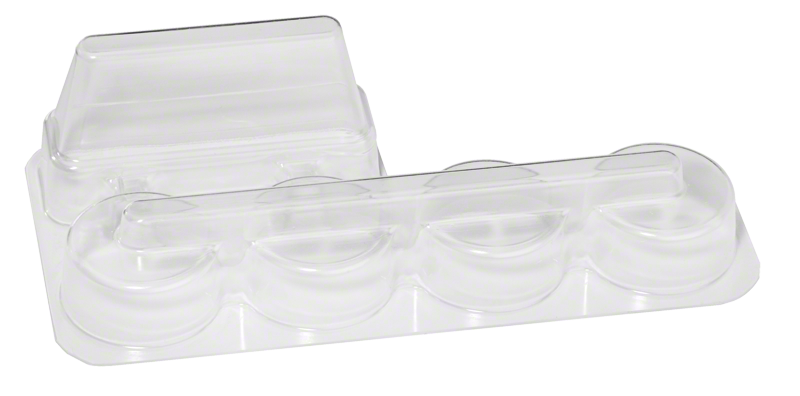 Bac de rangement en plastique transparent Bosch pour accessoires.