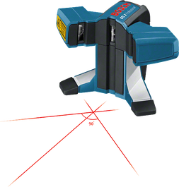 Laser à tuiles émettant des lignes rouges.