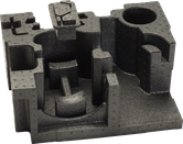 Insert en polystyrène Bosch pour le rangement des accessoires d'outils.