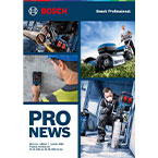 Collage avec des artisans, des outils, des machines et le texte "PRO NEWS" en bleu et blanc.