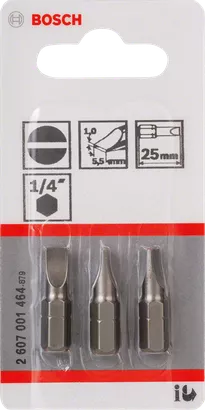 Bosch schroevendraaierbitset 1/4″ 25mm.
