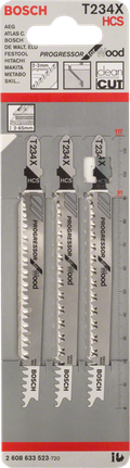 Bosch T234X decoupeerzaagbladen 3-pack.