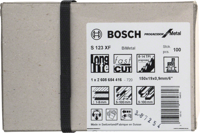 Bosch S 123 XF BiMetal decoupeerzaagbladen voor snel zagen.