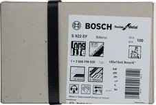 Bosch S 922 EF BiMetal flexibele metaalzaagbladen, verpakking van 100 stuks.