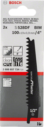 Bosch S 528 DF reciprozaagblad 4″.