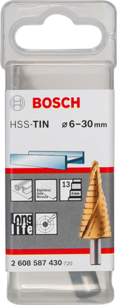 Bosch HSS-TiN trapboor 6–30mm.