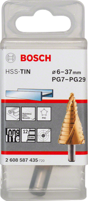 Bosch trapboor HSS-TiN 6–37 mm.
