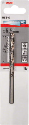 Bosch 6,5mm HSS-G metaalboor.