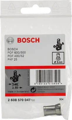 Bosch 6mm spantang zonder borgmoer.