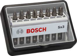 Bosch 8-delige Robust Line schroevendraaierbitset Extra Hard.
