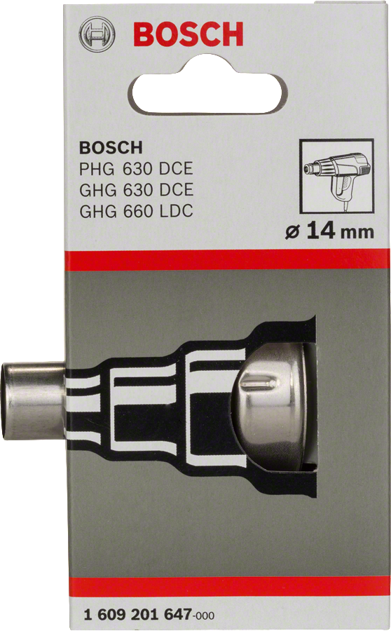 Bosch verloopstuk 14 mm voor heteluchtpistolen.