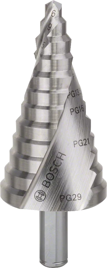 Bosch HSS trapboor 6-37 mm voor metaalboren.