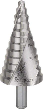 Bosch HSS trapboor 6-37 mm voor metaalboren.