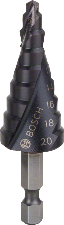 Bosch HSS-AlTiN trapboor 4-20mm voor metaal.