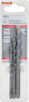 Bosch CYL-3 betonboorset 5/6/8 mm.