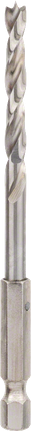Bosch brad point boor met 1/4 inch zeskant schacht.