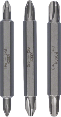Bosch 3-delige dubbele bitset 60mm.
