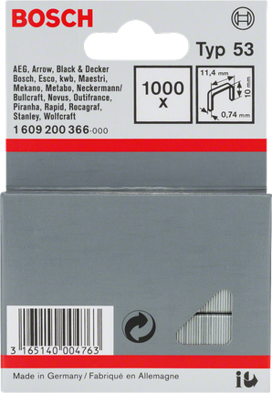 Bosch Type 53 10mm nietjes.