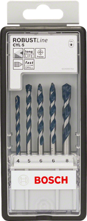 Bosch 5-delige CYL-5 betonboorset 4–8 mm.
