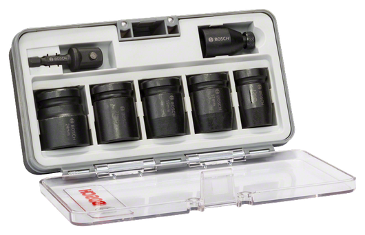 Bosch 7-delige doppenset 13-24 mm in opbergkoffer.