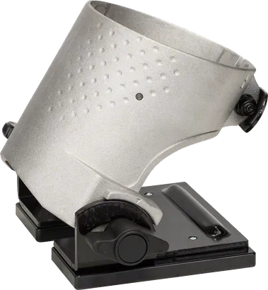 Bosch hoekfreeskooi met verstelbare kantelvoet.