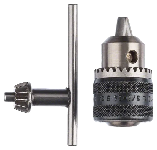 Bosch boorkop met sleutel voor het veilig vastdraaien van de bits.