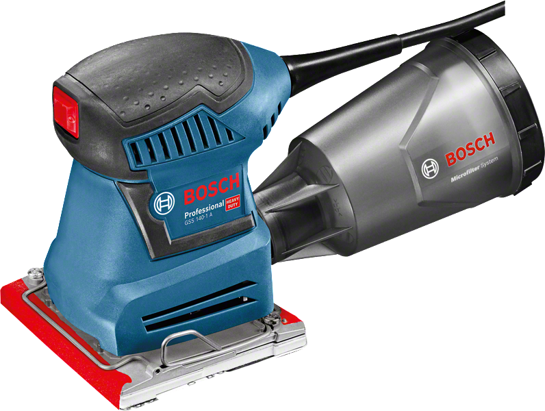 Bosch GSS 140-1 Een excenterschuurmachine met microfilter.
