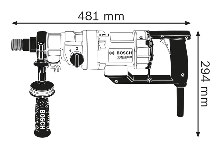 Afmetingen van diamantboor.