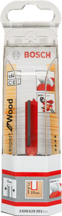 Bosch Expert rechte freesbit voor hout, voor nauwkeurige sneden.