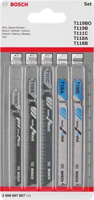 Bosch decoupeerzaagbladenset 5-pack.