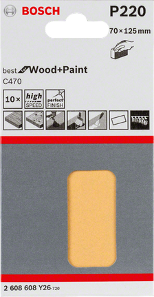 Bosch C470 schuurbladen 70×125 mm verpakking 10.