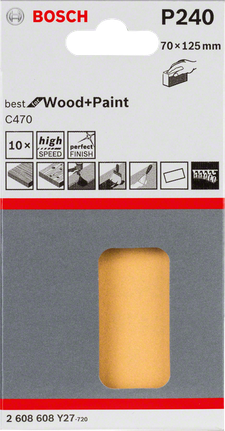 Bosch C470 P240 schuurbladen 10-pack.