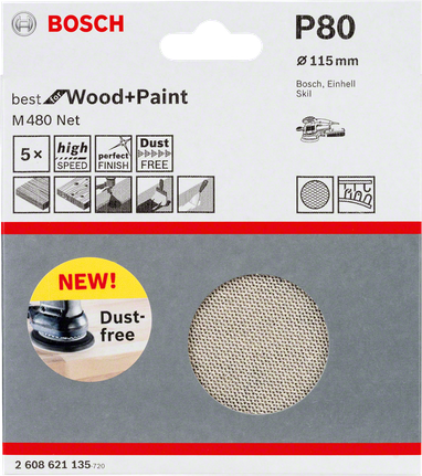 Bosch P80 schuurblad 115mm.