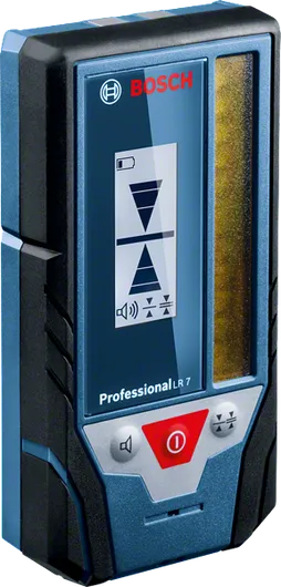 Bosch LR 7 laserontvanger met display en bedieningsknoppen.