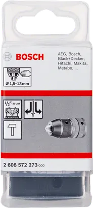 Bosch boorkop 1,5–13 mm.