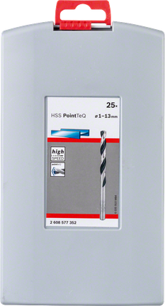 Bosch HSS PointTeQ metaalboor set met opbergkoffer.