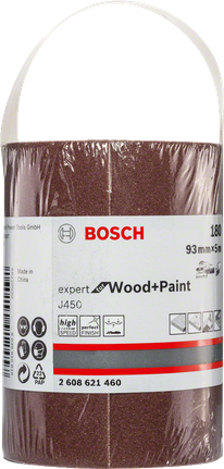 Bosch J450 Expert Wood+Paint schuurpapier rol 93mm×5m G180.
