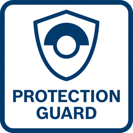 Uitstekende gebruikersbescherming dankzij tegen verdraaien beveiligde beschermkap - stabiel, ook bij een barstende schijf