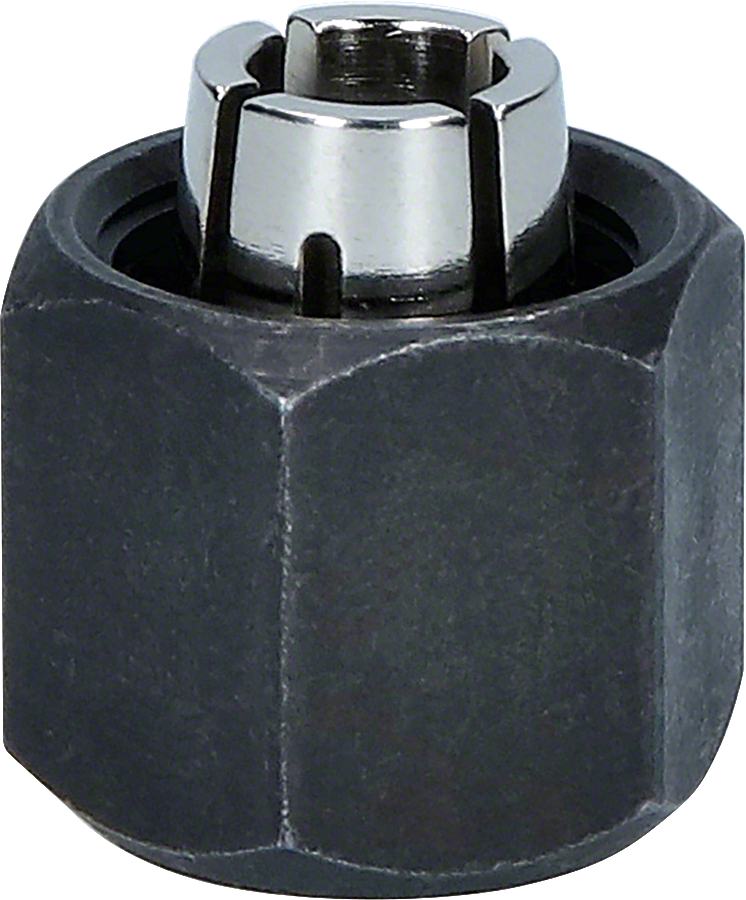 Bosch spantang 1/4 inch met moer voor gereedschapsopname.