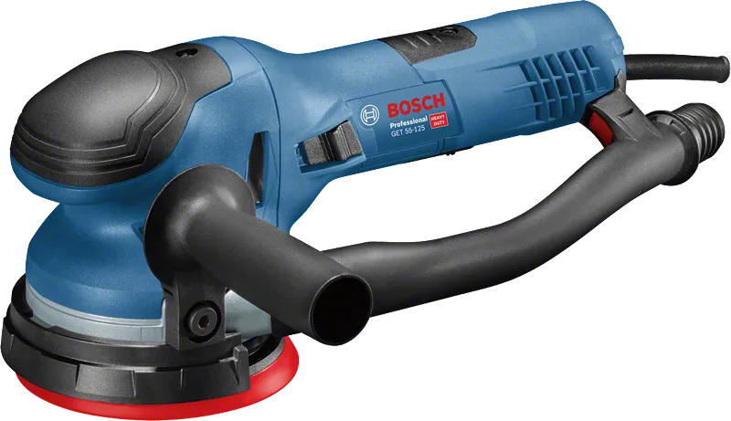 Bosch GET 55-125 excenterschuurmachine met 125 mm schuurpad.