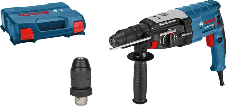 Bosch GBH 2-28 F boorhamer met koffer en boorkop.