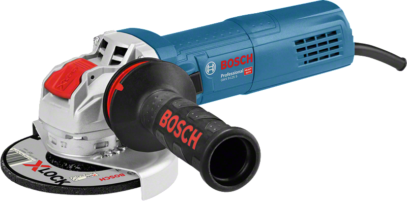 Bosch haakse slijper GWX 9-125 S met X-LOCK schijf.