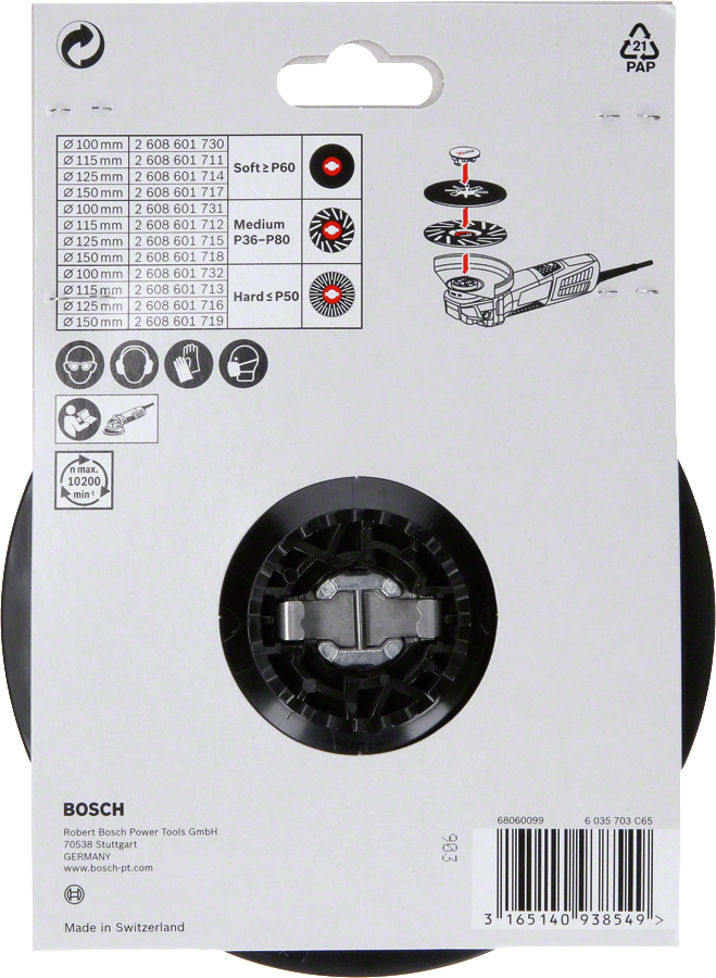 Bosch X-LOCK steunschijf 150 mm medium.