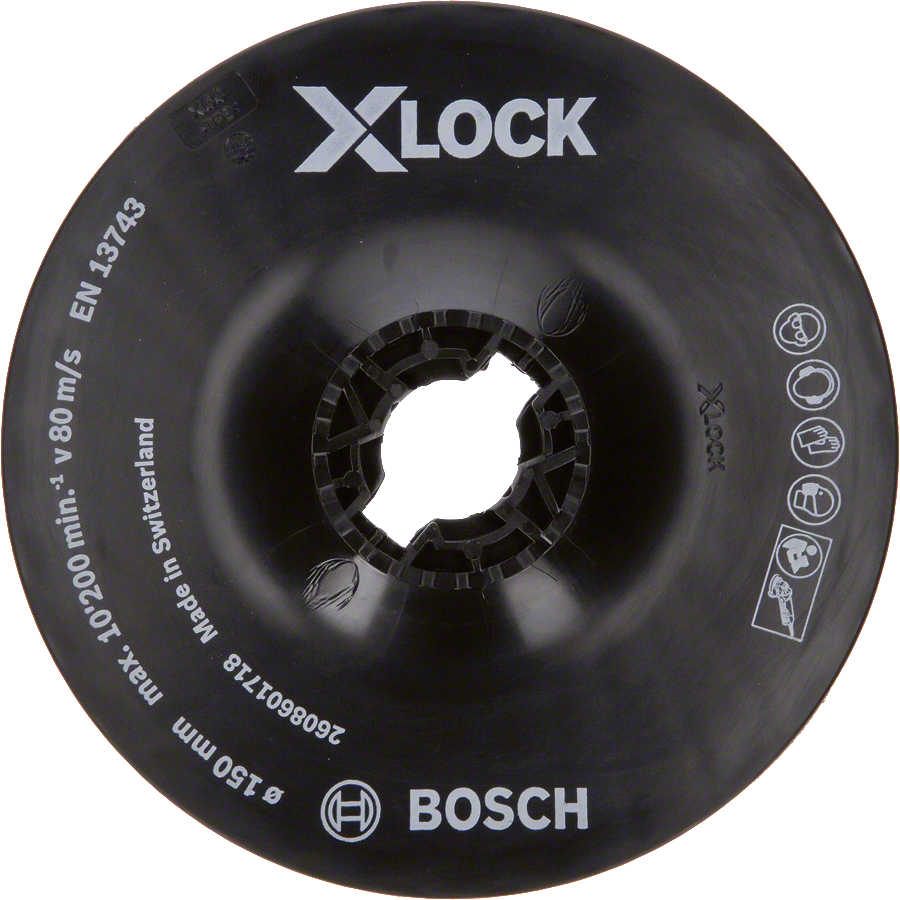 Bosch X-LOCK slijpschijf van 150 mm voor haakse slijpers.