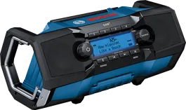 Bosch GPB 18V-2 SC radio met digitaal display.