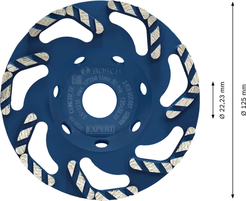 Bosch EXPERT Beton Diamant Slijpkop 125mm.