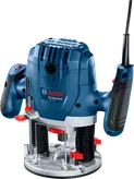 Bosch GOF 130 bovenfrees met regelbare snelheid en 55 mm slag.