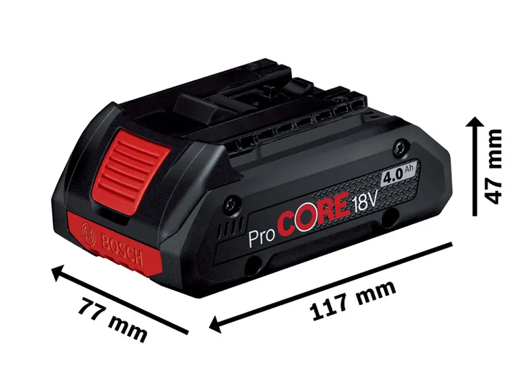 Bosch ProCORE18V 4.0Ah accupack voor elektrisch gereedschap.