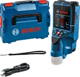 Bosch D-Tect 200 C wandscanner met koffer en kabel.